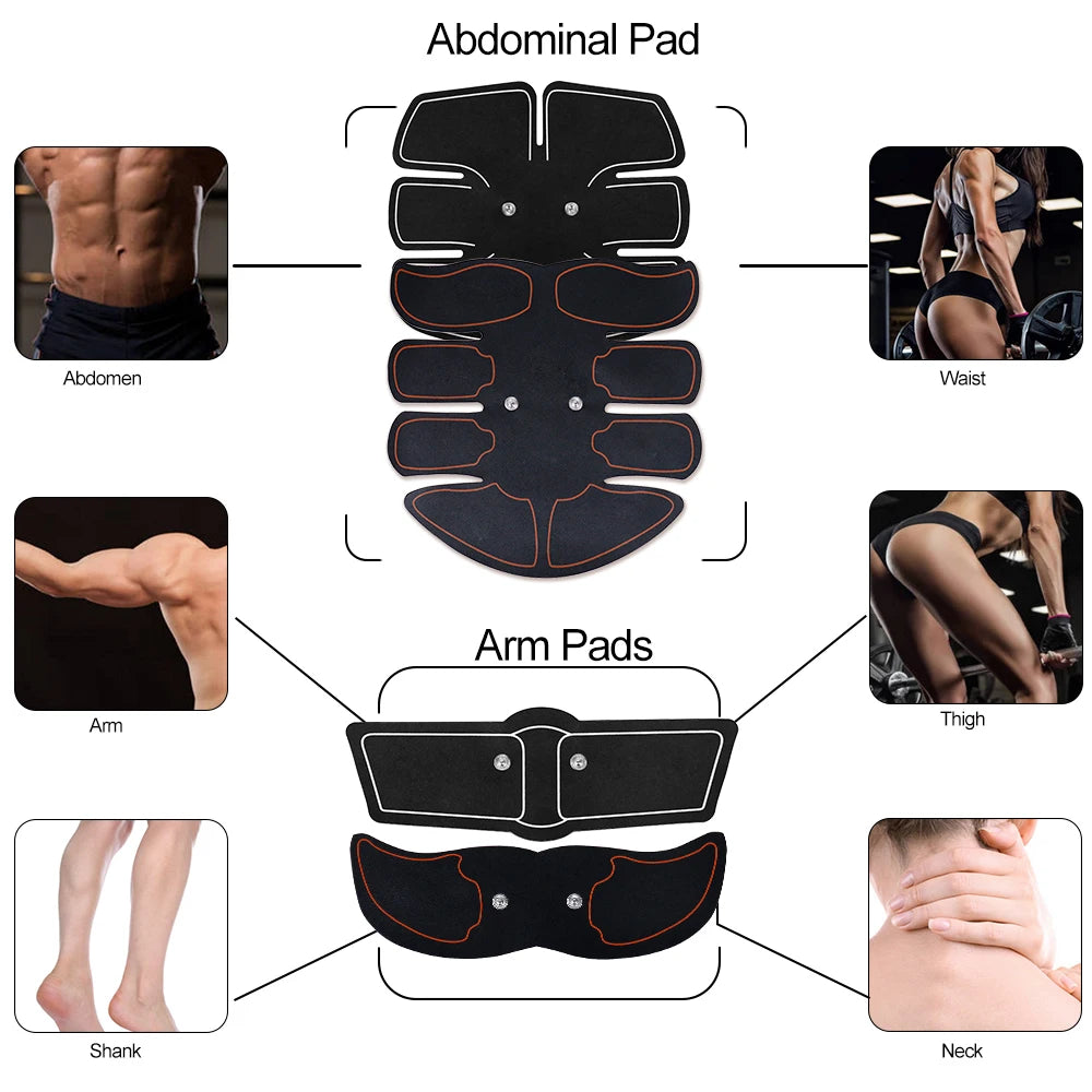 Stimulateur Musculaire EMS Sans Fil – Fessiers Abdominaux Minceur 6 Modes