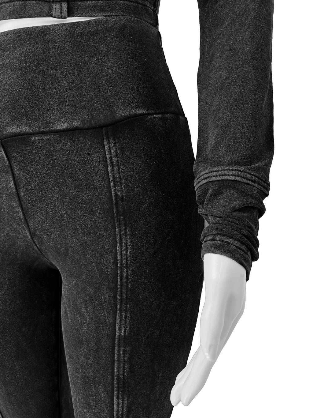 Ensemble 2 Pièces Femme – Veste À Capuche + Pantalon Évasé Taille Haute Sport