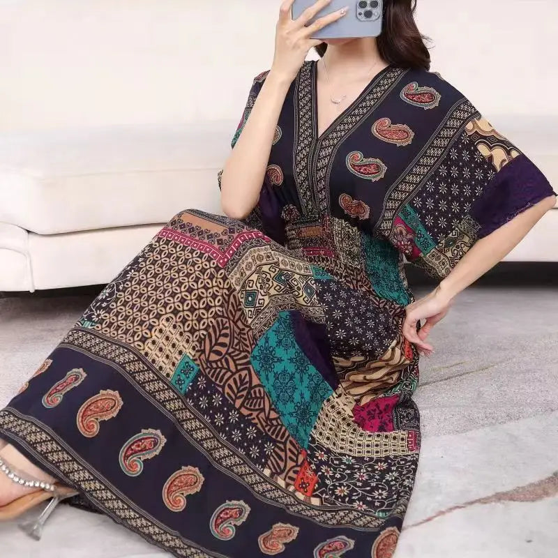 Robe Longue Bohème Imprimée