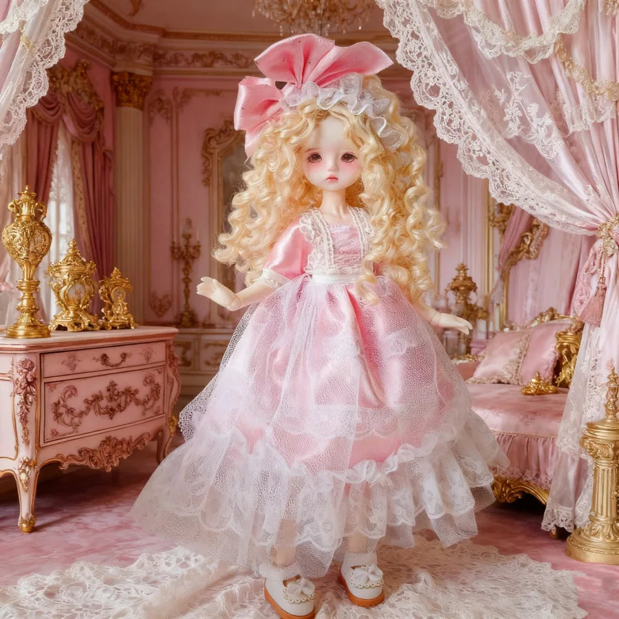 Only Clothes New Hot-selling Retro Lace Tutu Skirt Suitable for Bjd Dolls Elegant Temperament All-match Skirt Exquisite Top Hat