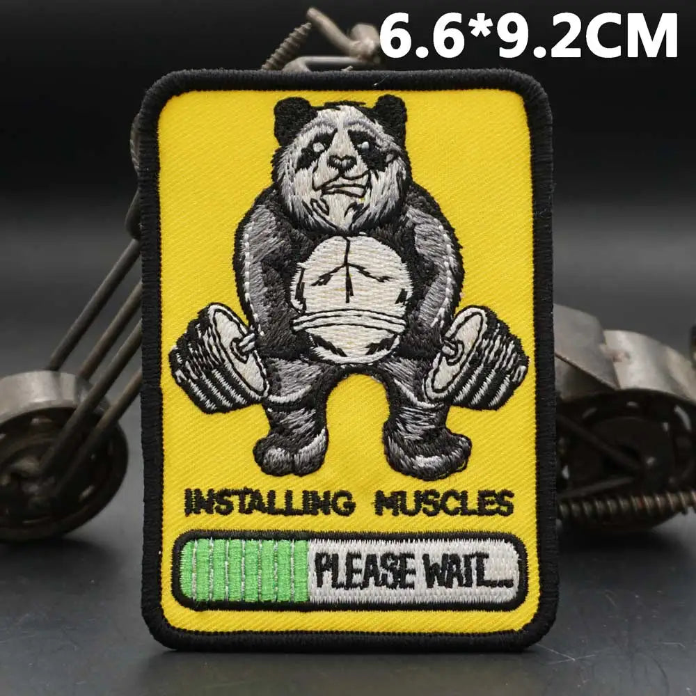 Patch brodé haltérophilie — À coudre sur vêtements, sacs et casquettes