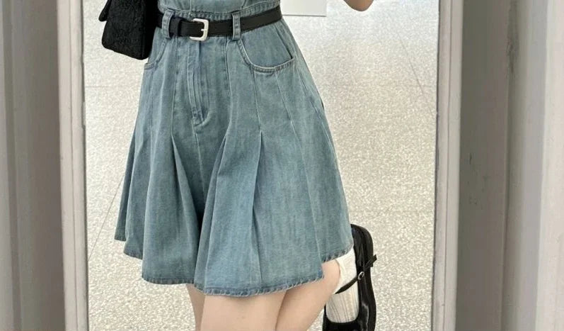 Female Dresses Coquette Bodycon Beach Sexy Corset Women's Dress Tight Denim Fashion Summer 2025 Korean Style Clothing One Pieces