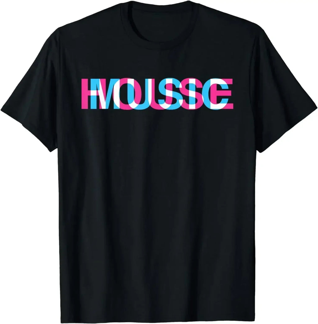 Graphic T Shirts Shirts for Men Kids Tops Camisas House Music Glitch Optical Illusion - EDM Rave DJ T-Shirt Oversized T Shirt