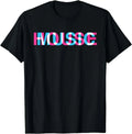 Graphic T Shirts Shirts for Men Kids Tops Camisas House Music Glitch Optical Illusion - EDM Rave DJ T-Shirt Oversized T Shirt