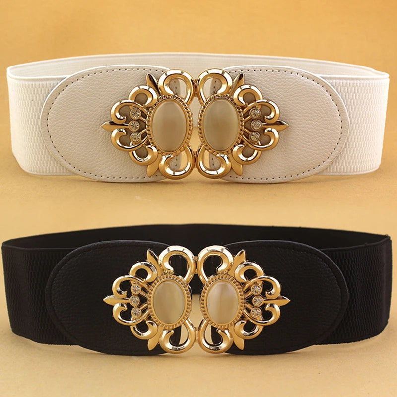 Fashion Women Retro Elastic Stretchy Dress Narrow Waist Belts Dress Accessories