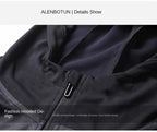 Men's Fall Quick-Dry Running Jacket Sporty Windbreaker Gym Top Professional Morning Run Training Sweatshirt with Fleece Lining a
