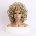 Synthetic Blonde Short Curly Wig for Women, Heat Resistant Natural Wave Cosplay Costume Party Daily Wear Hair