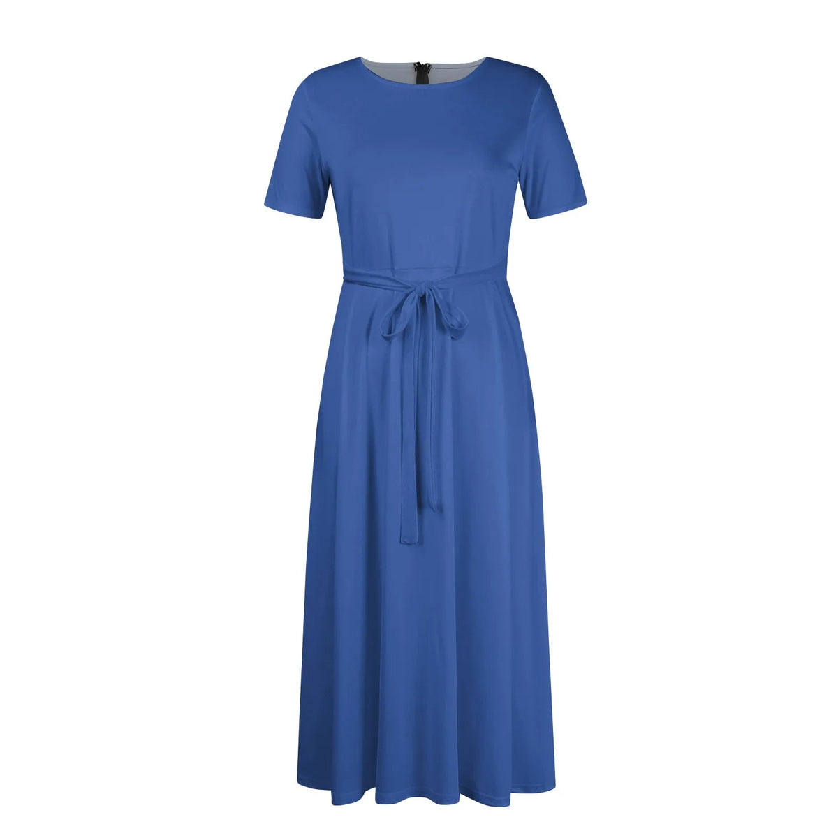 dress for women Casual Fashion Large Size sexy long dresses Solid Color Round Neck dress Short Sleeve Pocket Straps Swing elbise