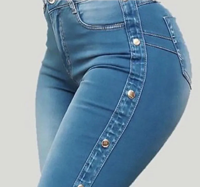 Women's Clothing New Jeans European American 2025 new popular high waisted elastic floor speaker jeans women long pants Jeans
