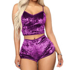 Women's Velvet Polyester Comfortable V-neck Underwear