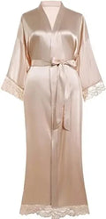 Robe de chambre femme satinée – Kimono de mariage