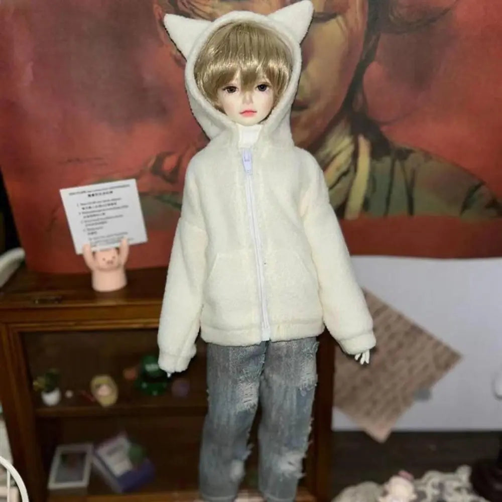 Fashion Doll Plush Hoodies Casual Wears DIY Accessories Cartoon Tops Handmake for 1/3 1/4 1/6 BJD Doll For 30/45/60cm Doll