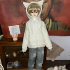 Sweat à capuche pour poupée BJD – Motif dessin animé
