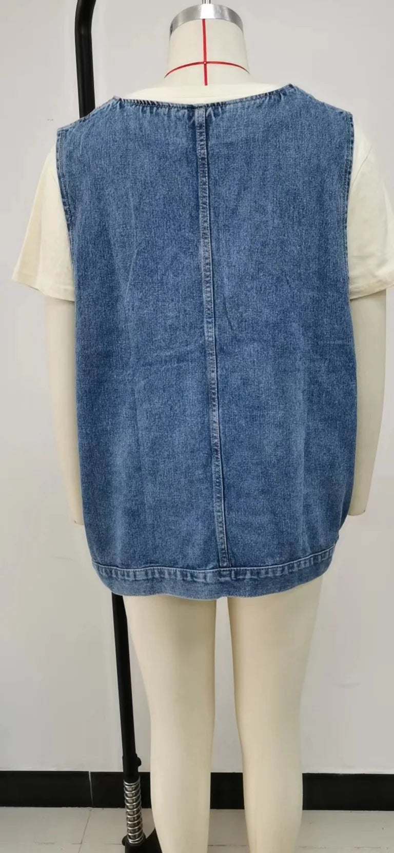2025 Newest Fashion Denim Vest For Women Sleeveless Casual Loose Long Jeans Jacket Coat Street Hipster Female Clothing S-XXL