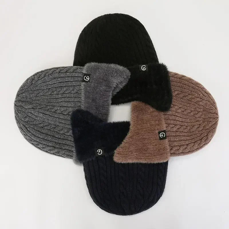 Winter Male Thermal Knit Balaclava Hat Wind‑Resistant Full Face Neck