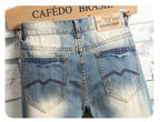 Jean homme déchiré bleu vintage – Streetwear délavé