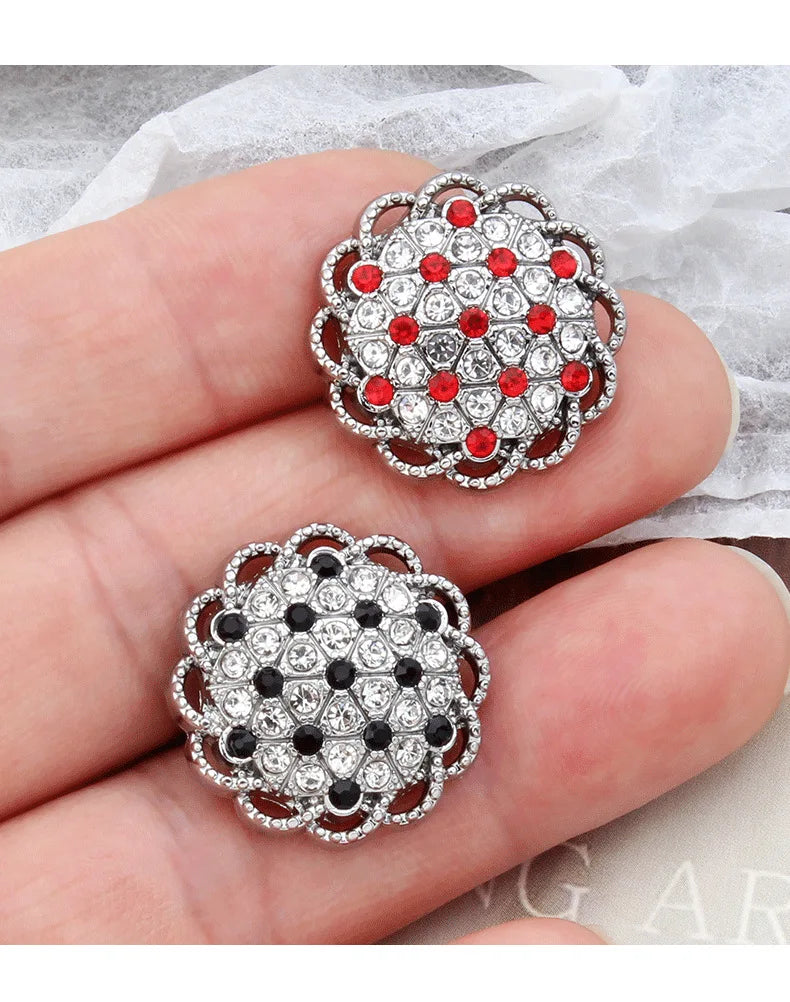 Boutons Strass Cristal DIY – Lot 6 Pcs Couture Robe Manteau Décoration