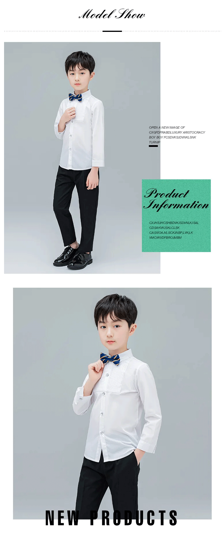 Chemise enfant à col rabattu – Style habillé