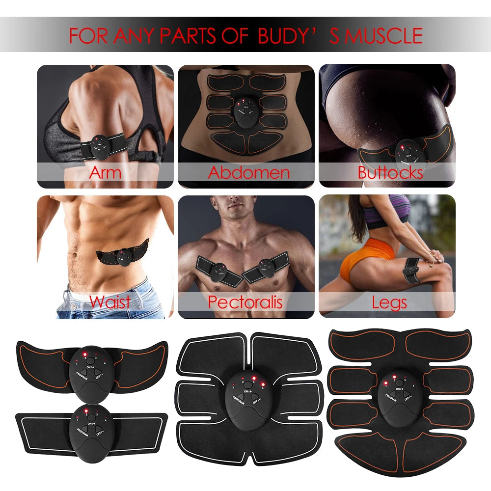 Stimulateur Musculaire EMS Sans Fil – Fessiers Abdominaux Minceur 6 Modes
