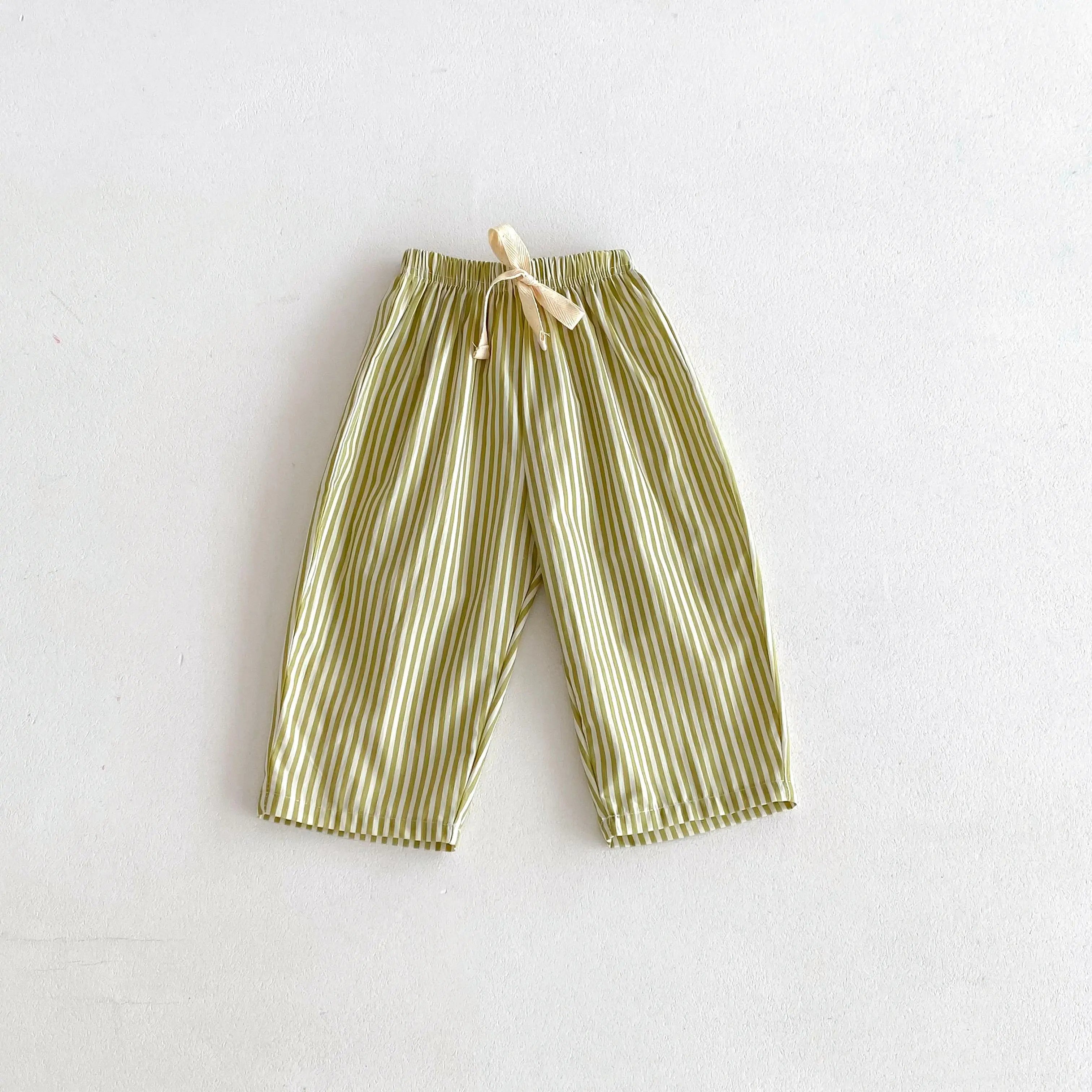 Fashion Striped Trousers For Children's Clothes Summer Thin Loose Casual Kids Harem Pants Toddler Costume Boys Girls Long Pant