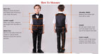 Boys Suits Jacket Vest Pants 3 Piece Set Formal Wedding Tuxedo Fashion Clothes for Kids Notched Lapel Blazer Child Clothes