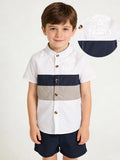 Children's V-Neck Multi-Color Short-Sleeved Shirt - Summer New Style. I Survived Freddy's Fnaf Print Casual Versatile Top