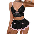 Cosplay Uniform Nurse Maid Uniform Sexy Crotchless Mini Skirt Lace Bra Kit Garters Sets Sexy Outfit Lingerie Erotic Costumes