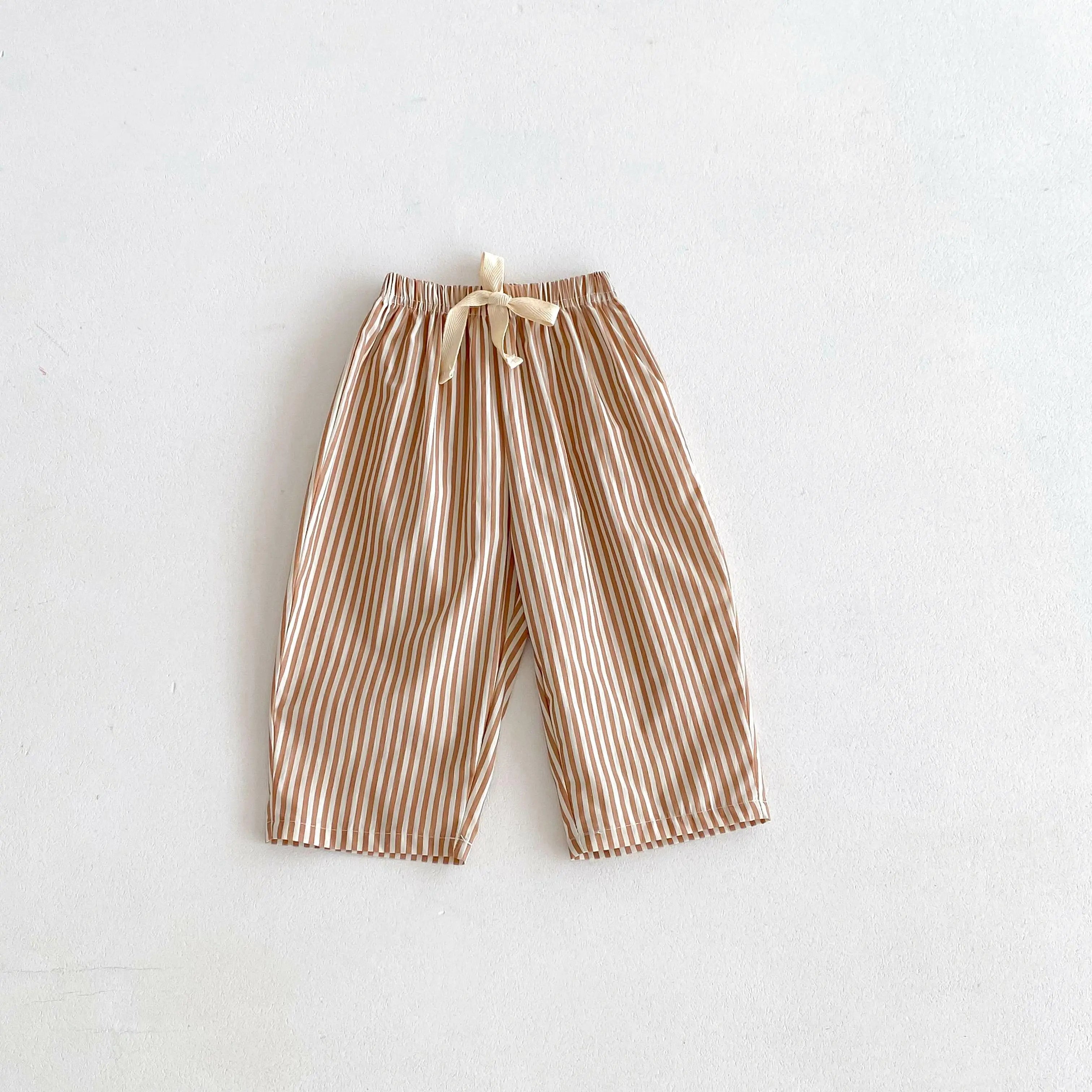 Fashion Striped Trousers For Children's Clothes Summer Thin Loose Casual Kids Harem Pants Toddler Costume Boys Girls Long Pant
