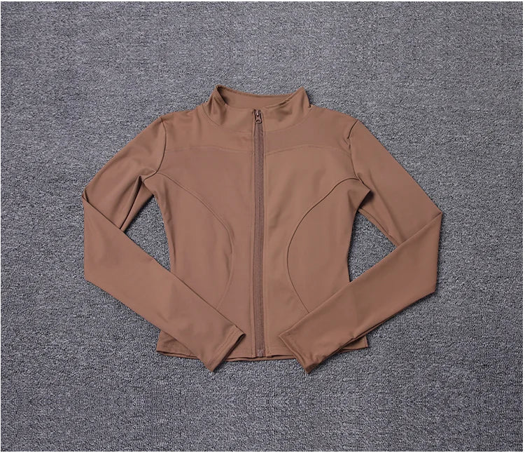 Veste zippée femme – Col montant et coupe ajustée