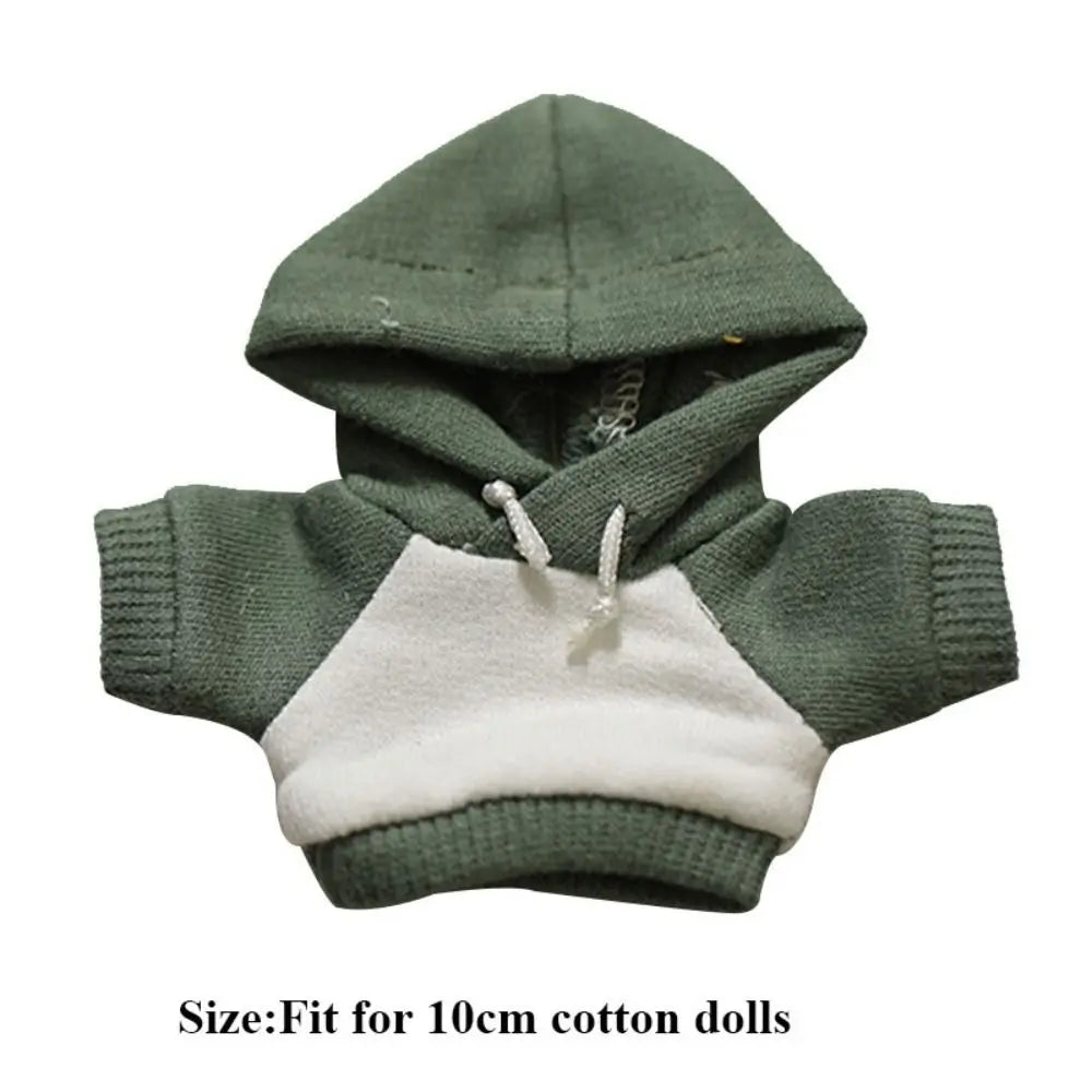 Handmade Cute Hoodies For 10cm Cotton Dolls Casual Wear Sweatshirt Outfits Fashion Clothes Dolls Accessories Kids Toys Gifts