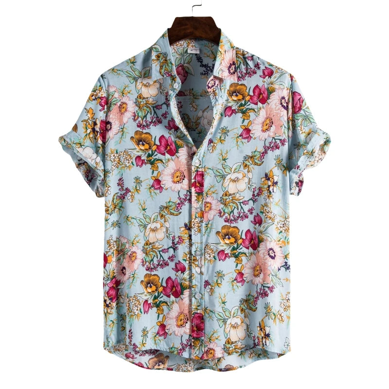 2024 Luxury Clothing Men's Genuine Linen Shirt Man Shirts High Quality Fashion Blouses Social T-shirts Hawaiian Cotton