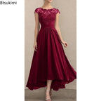 2026 Women's Elegant Evening Dresses O-Neck Sleeveless A-LINE Lace