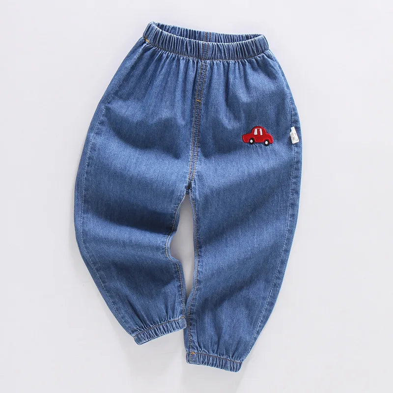 Summer kids girls boys baby clothes outer wear thin loose denim trousers for toddler girls children's clothing jeans pants