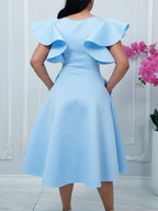 2026 Summer Dresses For Women Ruffle Short Sleeve Maxi Robe Turkey