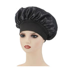 Newly Satin Night Hair Cap Women's Solid Sleeping Hat Sleep Care