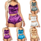 Women's Velvet Polyester Comfortable V-neck Underwear