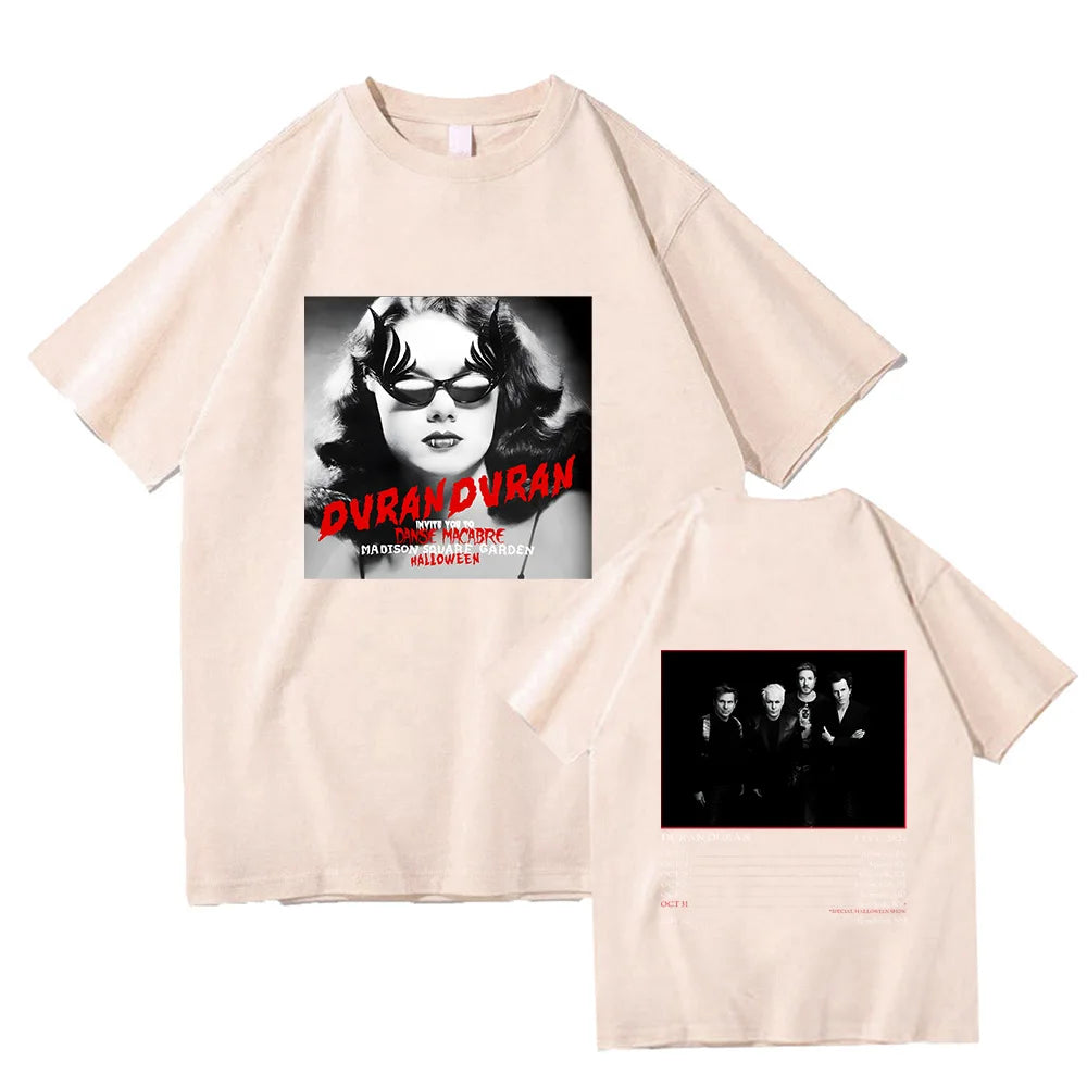 Fashion Vintage Men's Women T-shirt Duran Duran 2024 Concert Tour Tee-shirt Large High Quality Cotton Tshirt O-neck Unisex Tops
