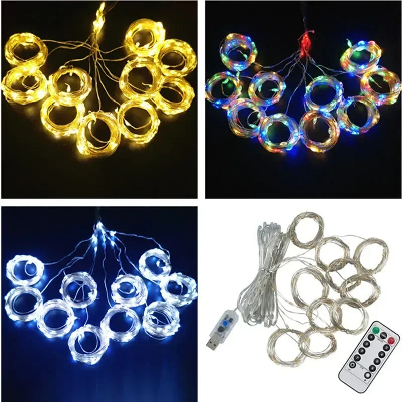 Guirlande LED Rideau 8 Modes – Télécommande