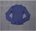 Veste zippée femme – Col montant et coupe ajustée