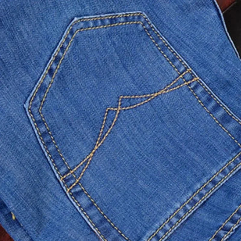 JEAN New Business Men's Jeans Casual Straight Stretch Fashion Classic Black Blue Work Denim Trousers Male Brand Clothing Men trs