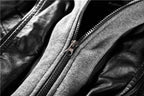 Veste femme style moto en simili-cuir – Capuche amovible