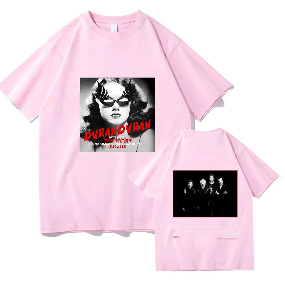 Fashion Vintage Men's Women T-shirt Duran Duran 2024 Concert Tour Tee-shirt Large High Quality Cotton Tshirt O-neck Unisex Tops