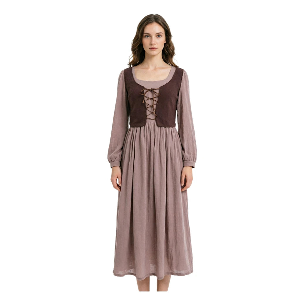 Robe Victorienne Vintage Manches Longues