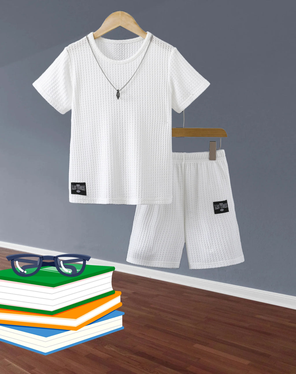 Stylish Boys'Outfit Set:Trendy Short Sleeve Shirt&Shorts with Unique Design for Big Kids-Perfect for Summer