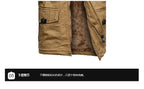 2025 New Men Velvet Cotton Jacket Autumn Winter Thickened Casual Coat Workwear Style Outdoor Warm Fleece Lined Mens Coat