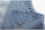 Gilet en jean femme – Col V et fermeture boutonnée