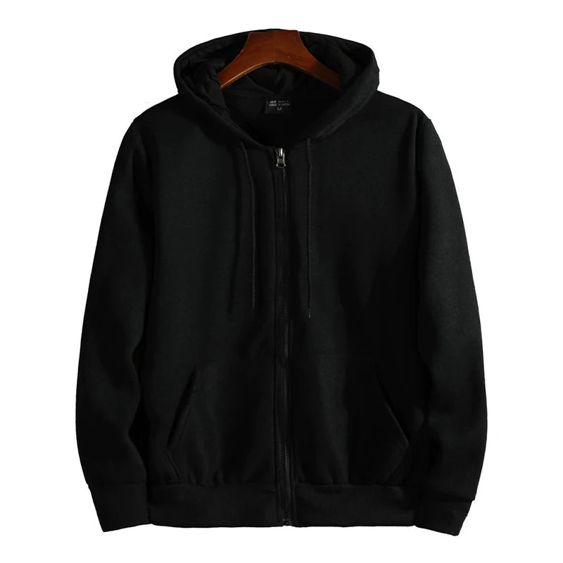 Hoodie homme zippé – Coton et polyester