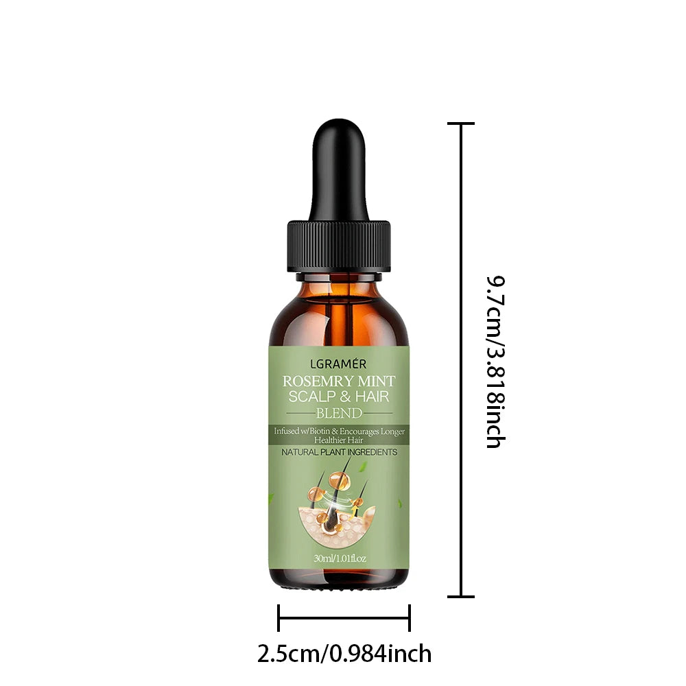 Hair Growth Oil Organic  Peppermint Rosemary Scalp Strengthening Oil Nourishing Care Anti-split Ends and Hair Loss Hair Oil Set