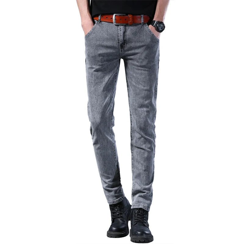 Jean gris slim homme – Denim stretch streetwear