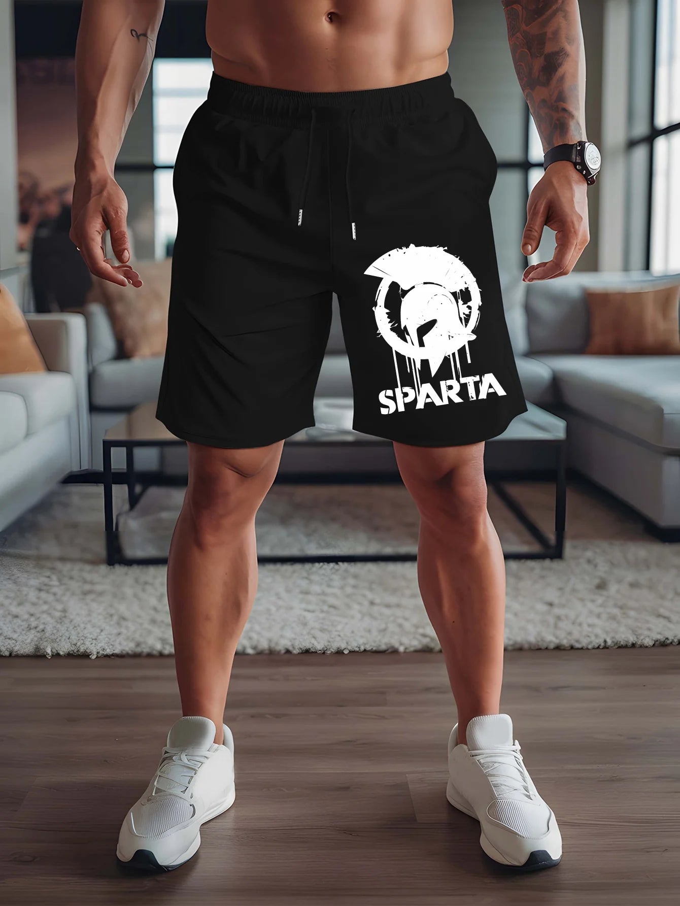 Short de Sport Homme – Casual Confortable Été Coton-Polyester XS-XXL